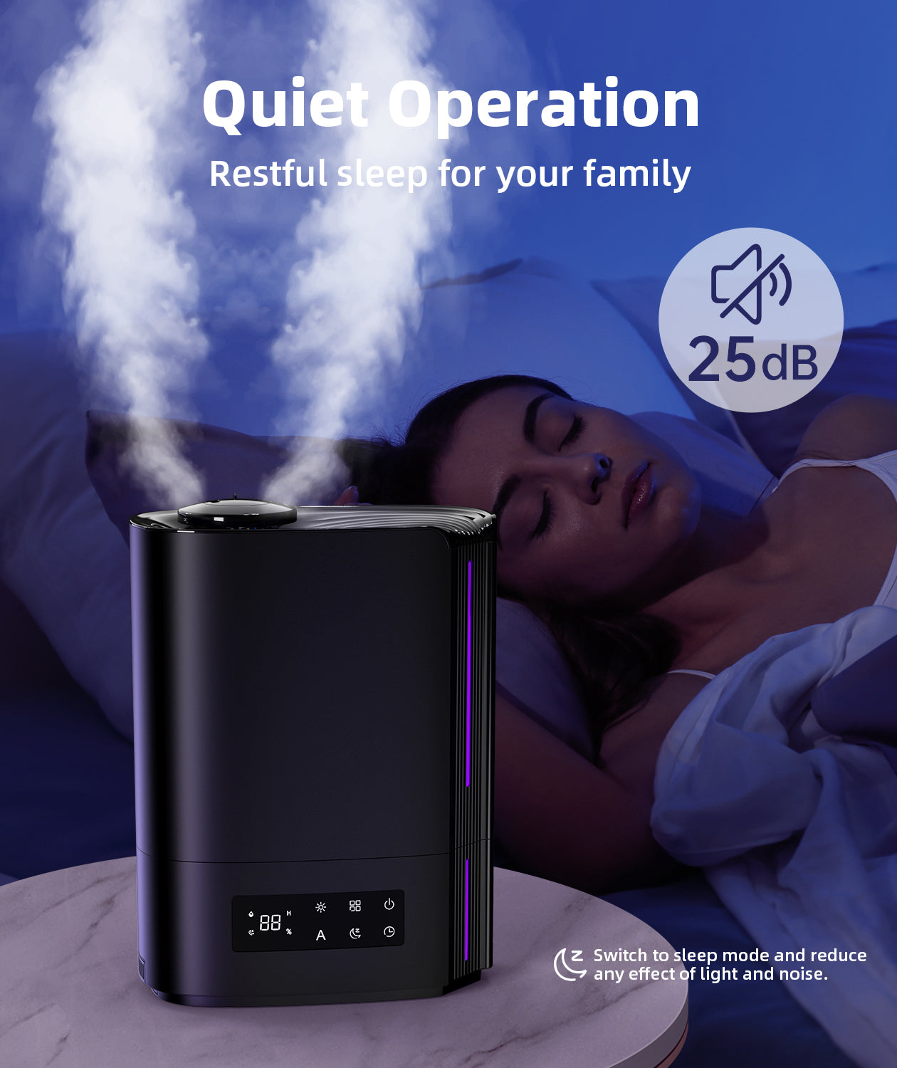ALROCKET 6L Humidifier, Cool Mist Humidifiers for Bedroom Large Room Home,Top Fill, Smart Humidity Control,Oil Diffuser,Timer, Black