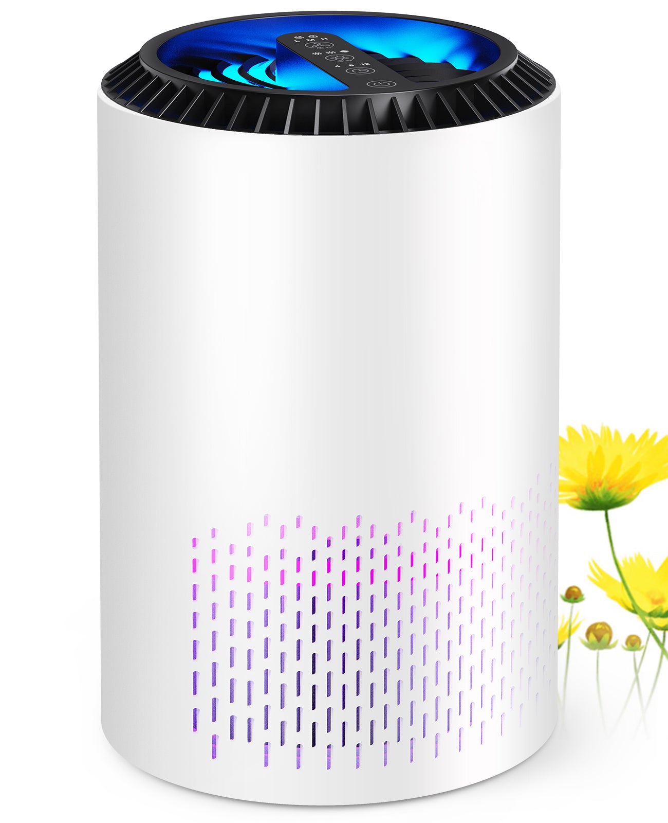 ALROCKET Air Purifier 3-Layer Filtration for home bedroom Removes Smoke, Pollen, Pet Dander Odor with Aroma Sleep Mode White Up to 600 ft²/2H