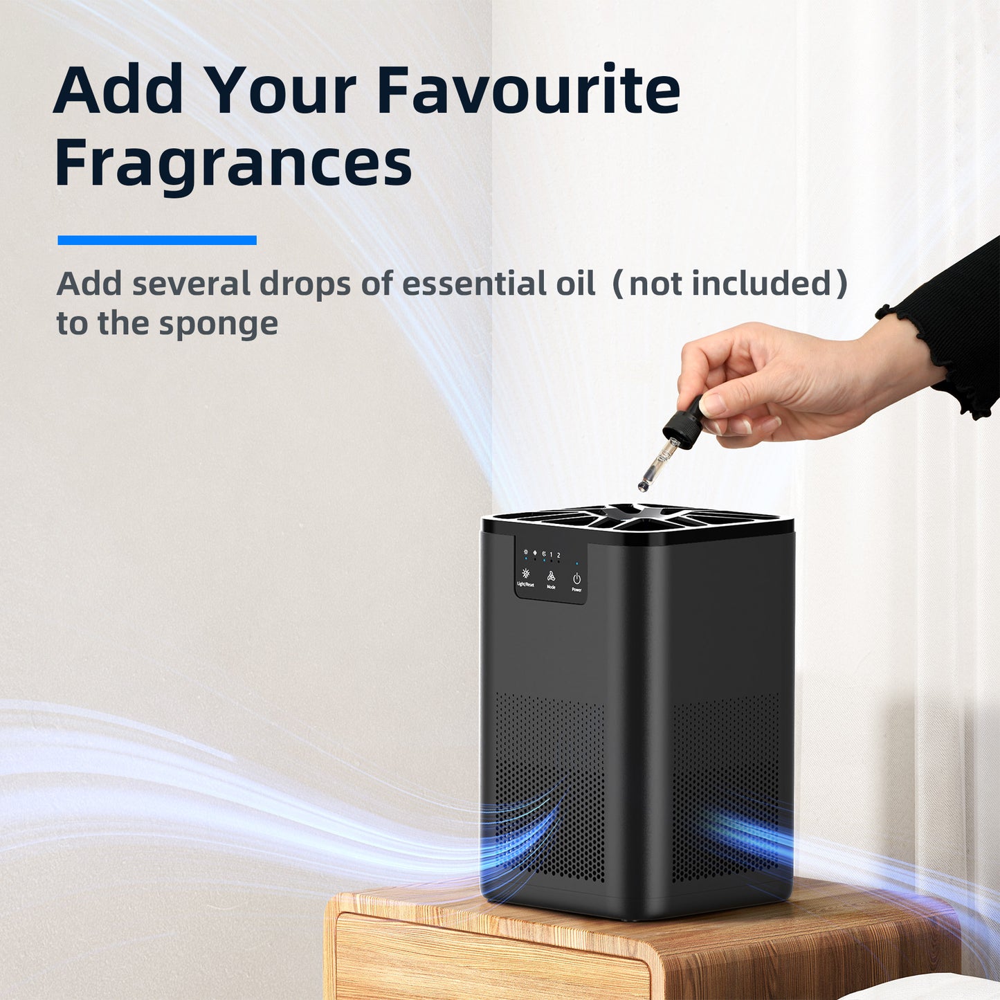 ALROCKET Air Purifier, HEPA Air Filter for Bedroom, Remove 99.9% Smoke Dust for 300 SQ.ft,Black