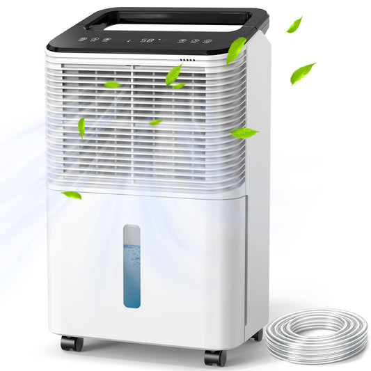 ALROCKET 12 Pints (DOE) Dehumidifier for Home, MAX 50 Pints/Day, 85 OZ Water Tank, Dehumidifiers, For Basements, Bathroom, Large room, up to 2000 Sq.ft, Auto-defrost, Smart Humidity Control, White