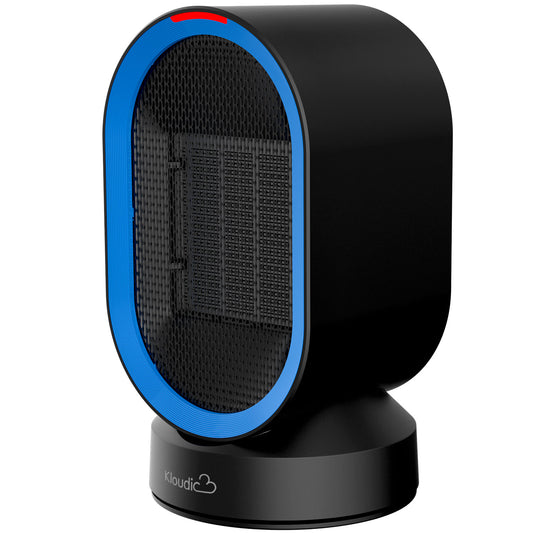 ALROCKET 600W Desk PTC Ceramic Heater with Adjustable Thermostat Black