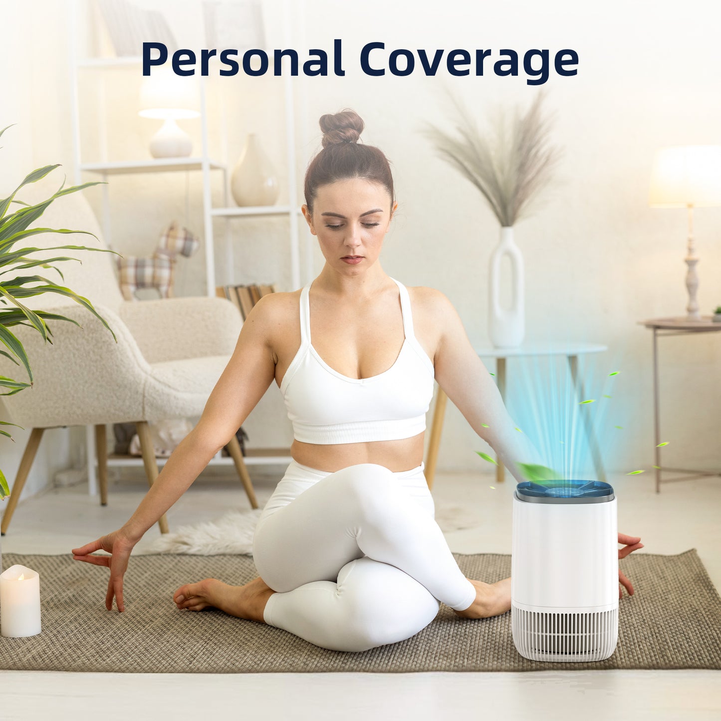 ALROCKET Air Purifiers for Home, HEPA Air Cleaner For Smoke Pollen Pet Dander Hair Portable Air Purifiers For Bedroom Office Living Room