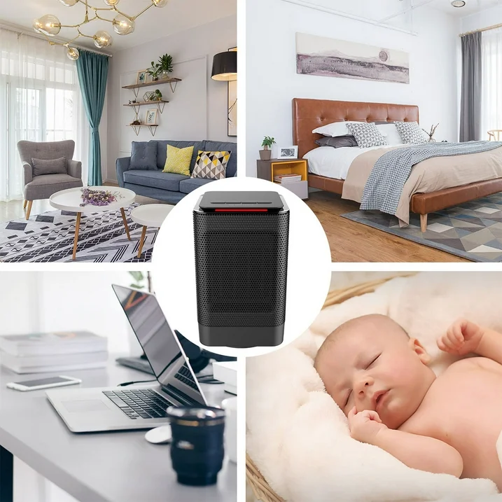 ALROCKET Space Heaters, 950W/600W Portable Electric Heater for Indoor Use,70° Oscillation,Black