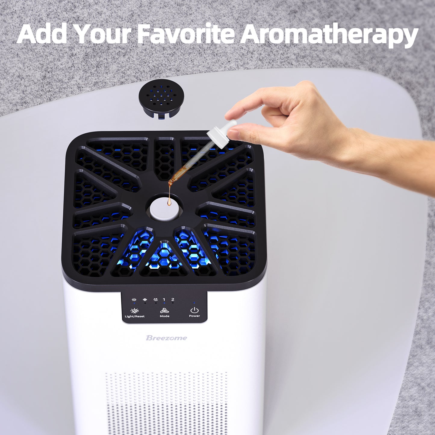BREEZOME Air Purifier, with H13 True HEPA Filter, Remove 99.9% Smoke Dust for 300 SQ.ft