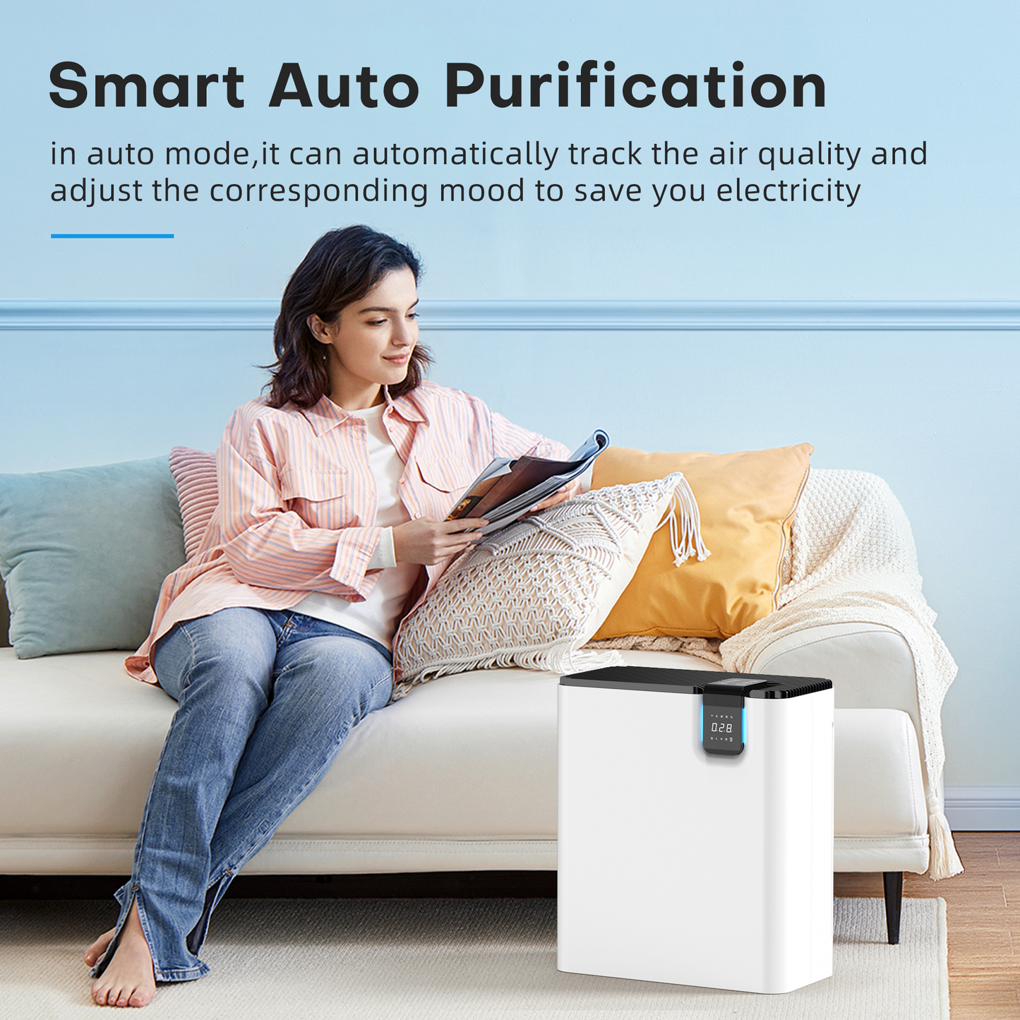 ALROCKET Air Purifier,Smart air cleaner for Home Large Room up to 1590 Sq.Ft, Allergen, Smoke, Pollen, Dust Reducer