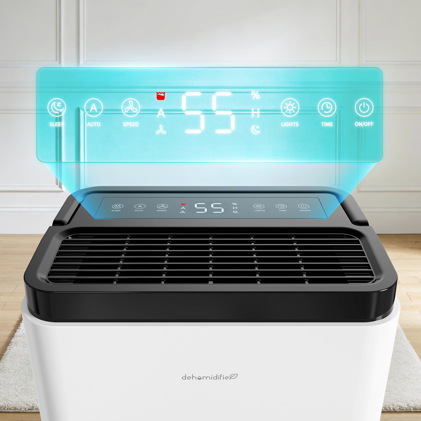 ALROCKET 10 Pint Dehumidifier for Home,Basement with Drain Hose,up to 1500 Sq.Ft,38dB Ultra-Quiet,24H Timer,Smart Humidity Control,2.5L Water Tank