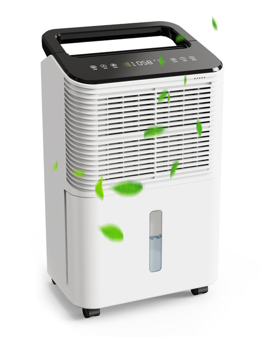 ALROCKET 12 Pints (DOE) Dehumidifier for Home, MAX 50 Pints/Day, 85 OZ Water Tank, Dehumidifiers, For Basements, Bathroom, Large room, up to 2000 Sq.ft, Auto-defrost, Smart Humidity Control, White