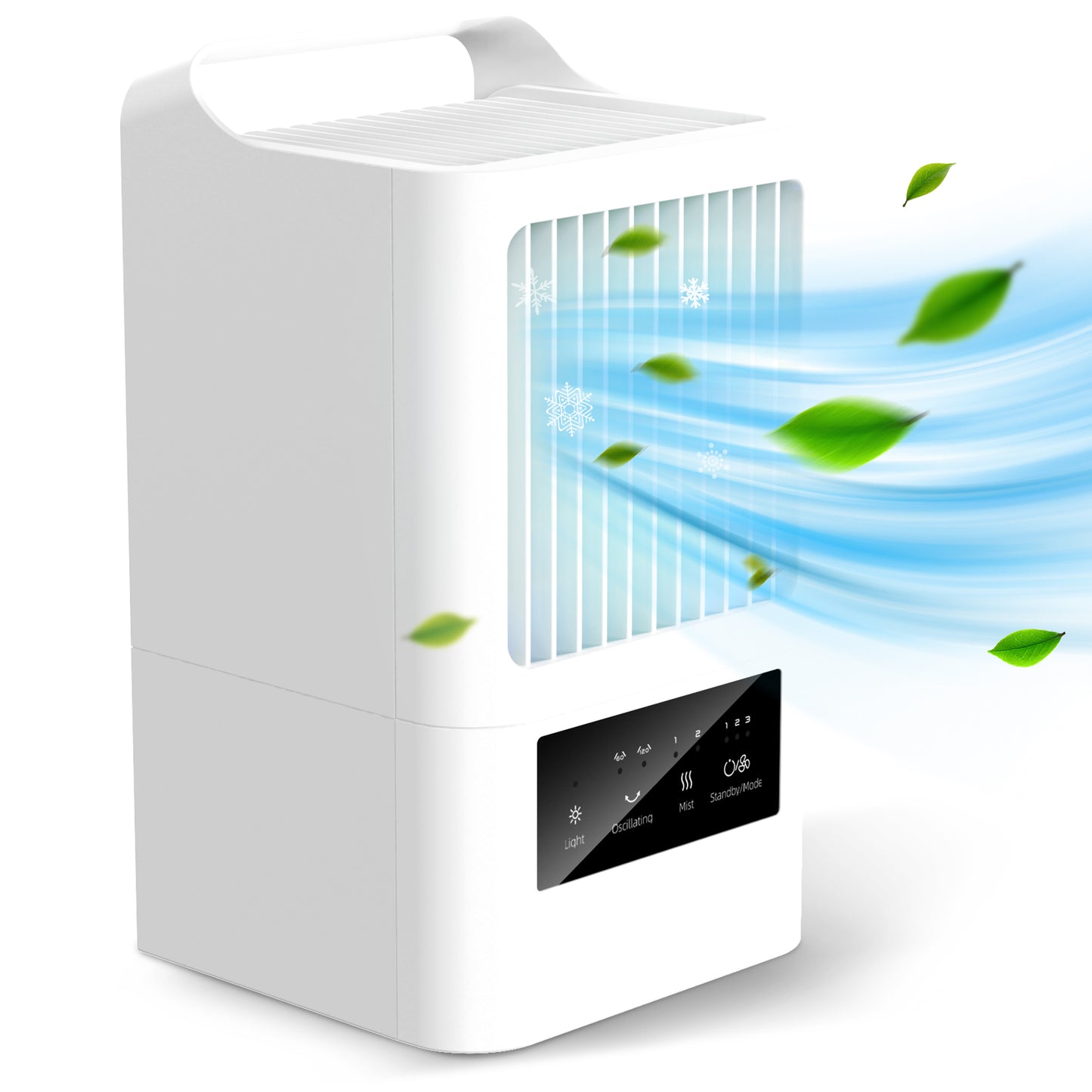 ALROCKET Portable Air Conditioner & Personal Evaporative Air Cooler — 120° Oscillating Fan, Adjustable Speed, Compact Cooling for Bedroom, Office, & Small Rooms