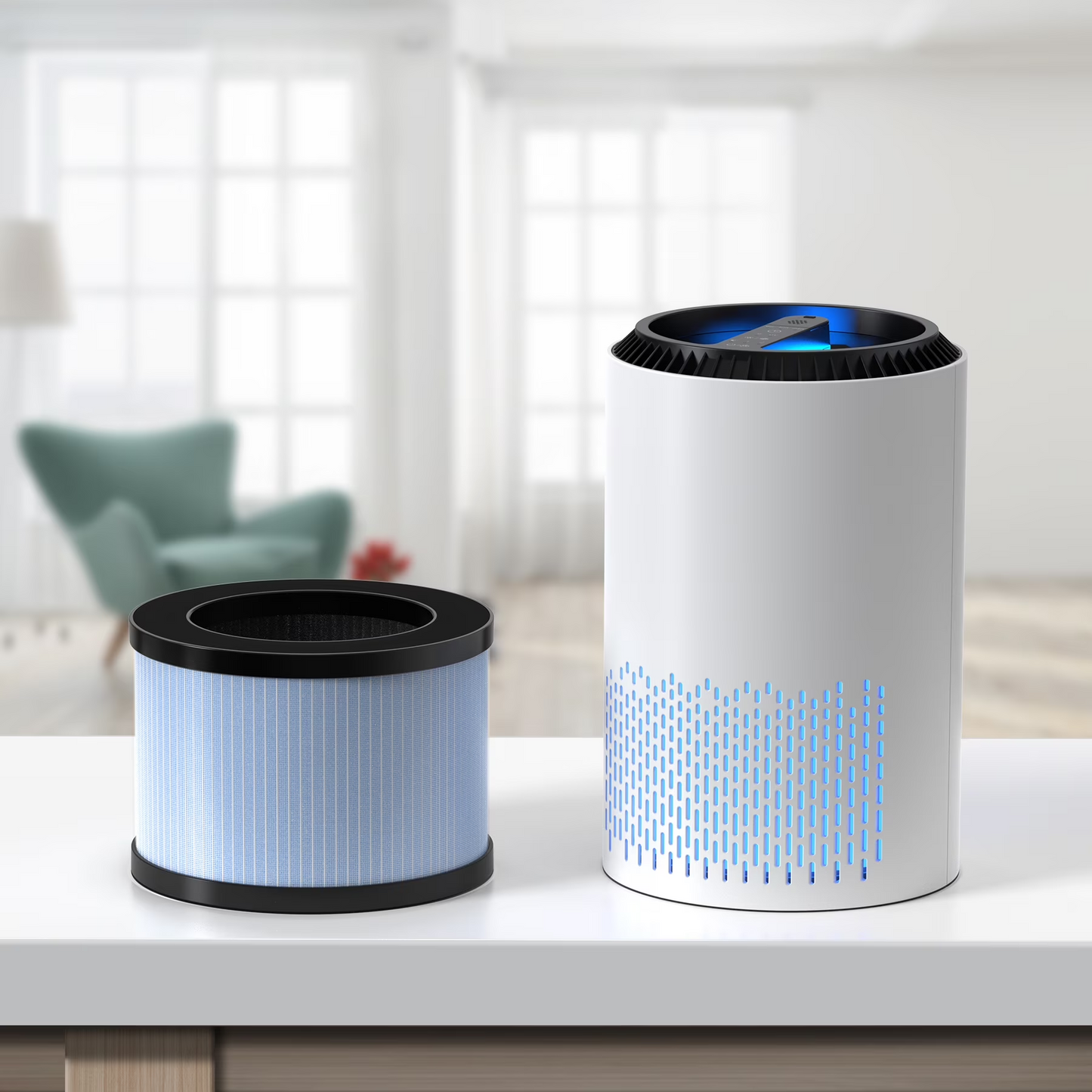 ALROCKET HEPA Air Purifier Filter Replacement for JH01, 4-Stage Filtration Filter for Dust, Pet Dander, Smoke & Odors, High-Efficiency Replacement Filter