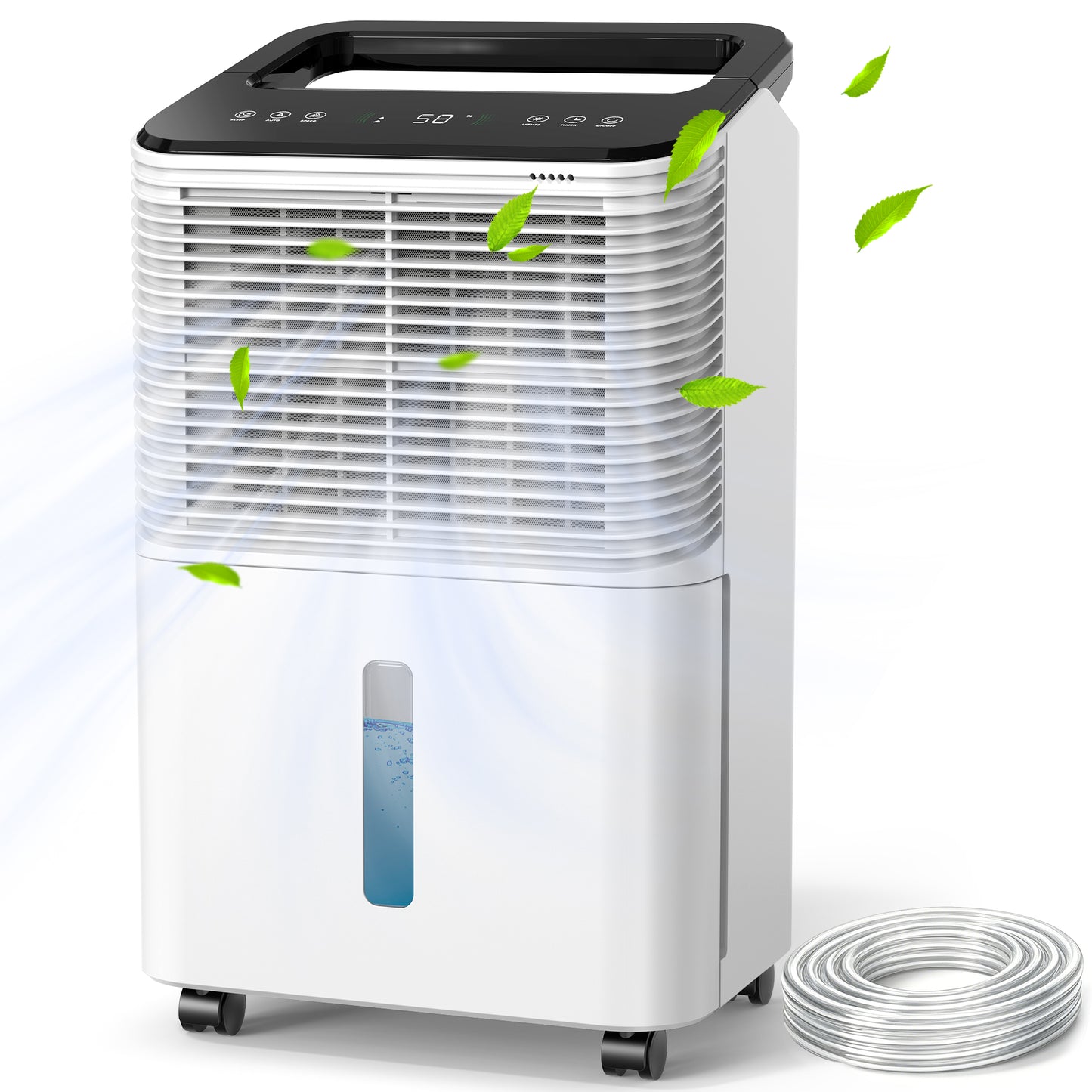 ALROCKET 12 Pints (DOE)  Dehumidifier for Home, MAX 50 Pints/Day, 85 OZ Water Tank, Dehumidifiers, For Basements, Bathroom, Large room, up to 2000 Sq.ft, Auto-defrost, Smart Humidity Control, White