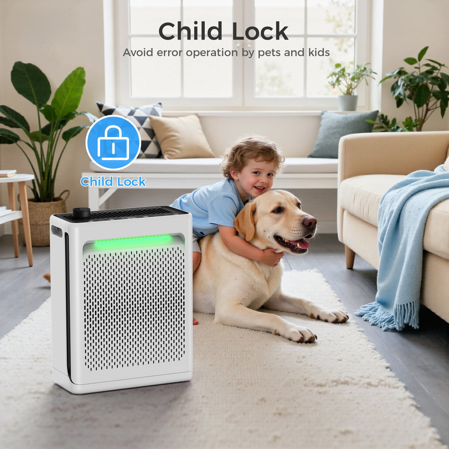 ALROCKET Air Purifiers for Home Large Room 2680 Ft² with Washable Filters,HEPA Air Purifier for Home Pets Bedroom with Fragrance,PM2.5 Air Quality Monitor,Air Cleaner for Dust, Pets,White