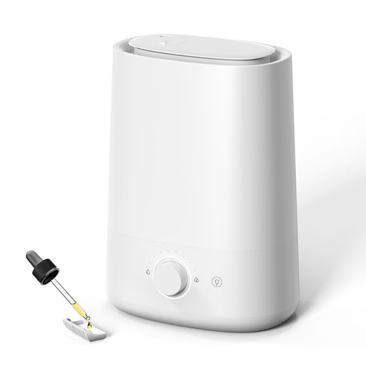 ALROCKET 5L Humidifiers for Bedroom, Cool Mist Humidfiers for Home Large Room,50H Runtime Ultrasonic Humidifier,Baby and Plant,White