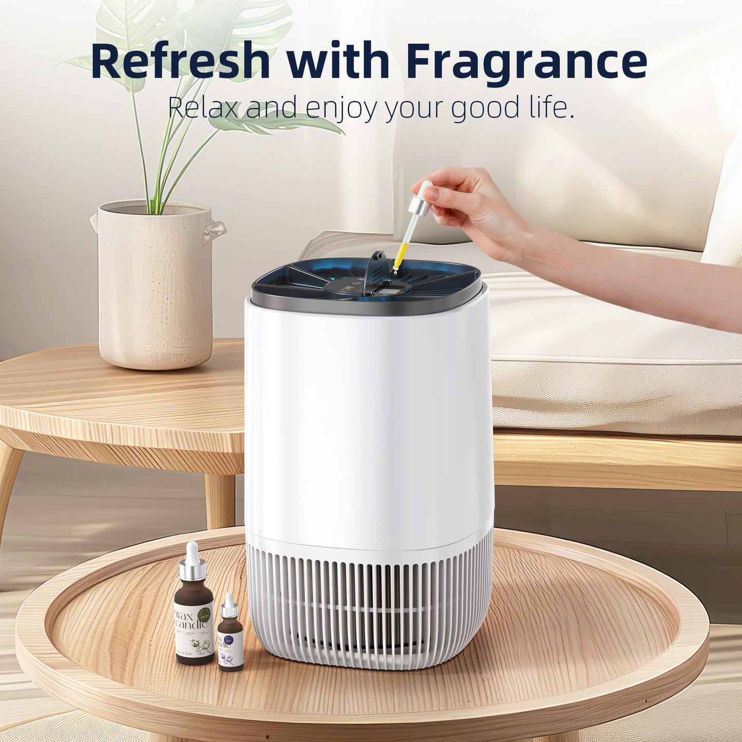 ALROCKET Air Purifiers for Home, HEPA Air Cleaner For Smoke Pollen Pet Dander Hair Portable Air Purifiers For Bedroom Office Living Room