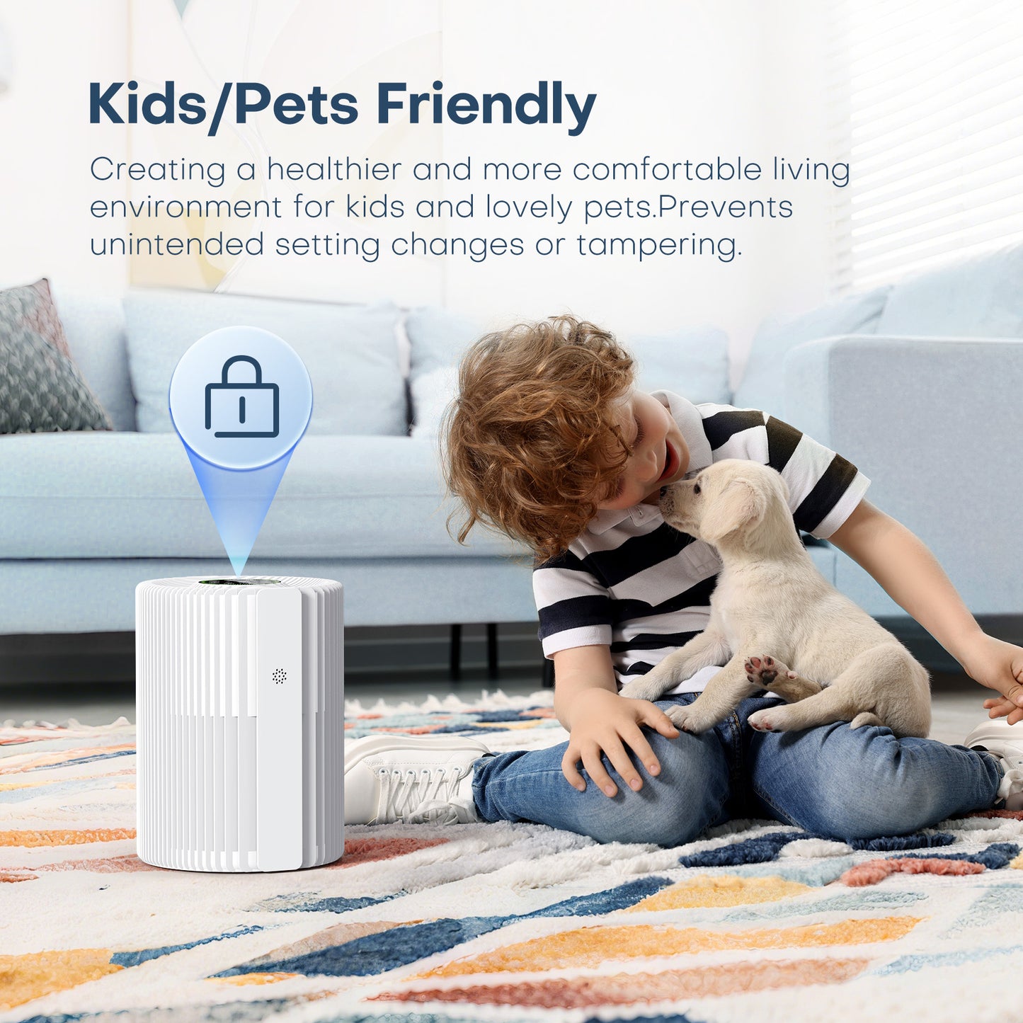 ALROCKET Air Purifier for Home, Smart WIFI, PM2.5 Digital Display, Auto Mode, 3-Layer Filter with 5 Speeds & Timer, Removes Wildfire Smoke, Dander, Dust, Pollen, Covers 600 ft²/2H