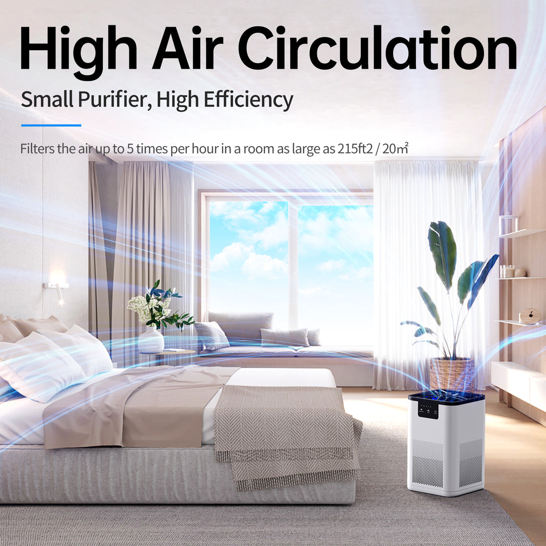 ALROCKET Air Purifier, with H13 True HEPA Filter, Remove 99.9 Smoke D
